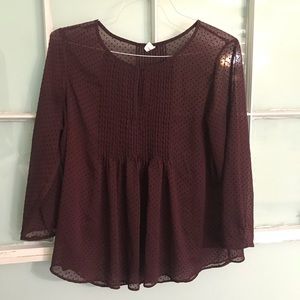 Sheer pokadot blouse